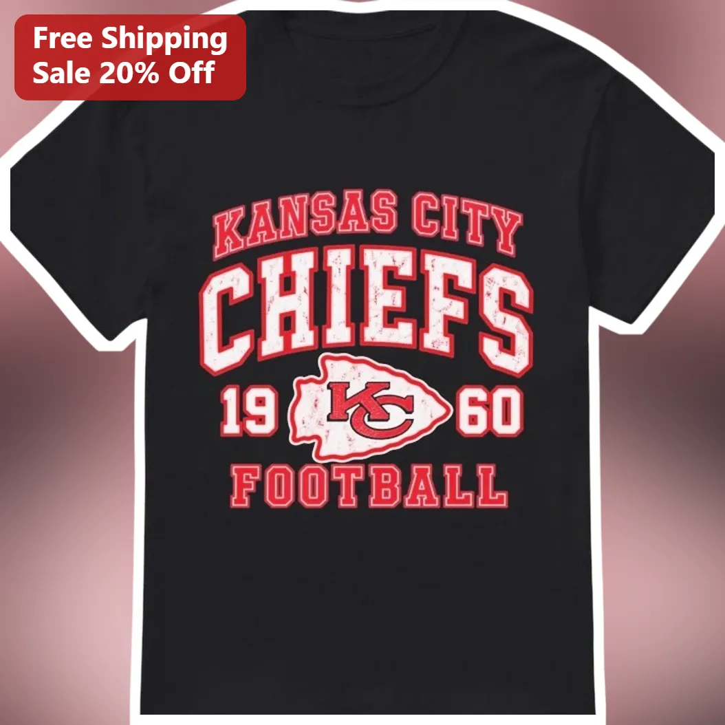Kansas City Chiefs Football Vintage Distressed Graphic Tee NFL Fan Gear