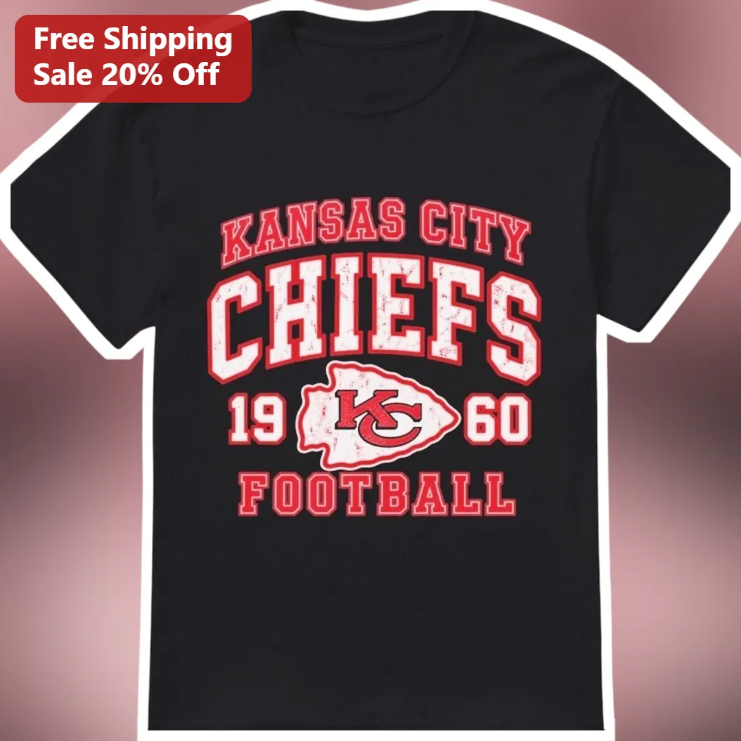 Kansas City Chiefs Football Vintage Distressed Logo Tee NFL Fan Gear