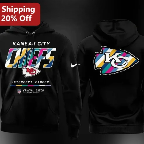 Kansas City Chiefs Intercept Cancer Hoodie NFL Fan Charity Awareness Apparel