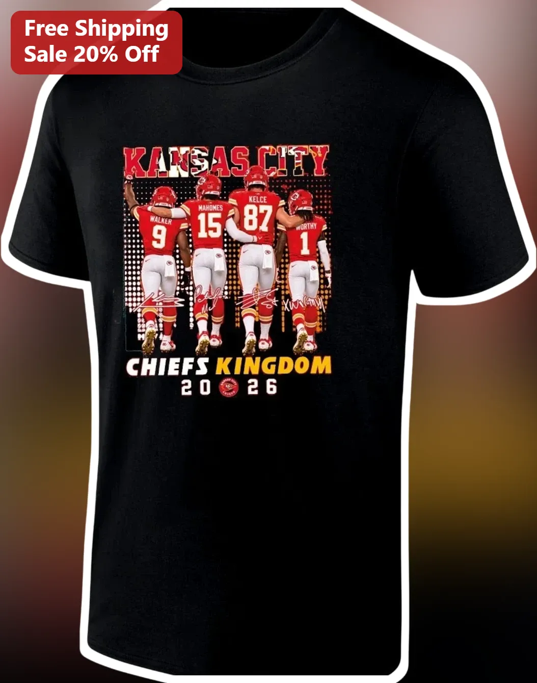 Kansas City Chiefs Kingdom 2026 Tee Patrick Mahomes NFL Fan Apparel Game Day Shirt