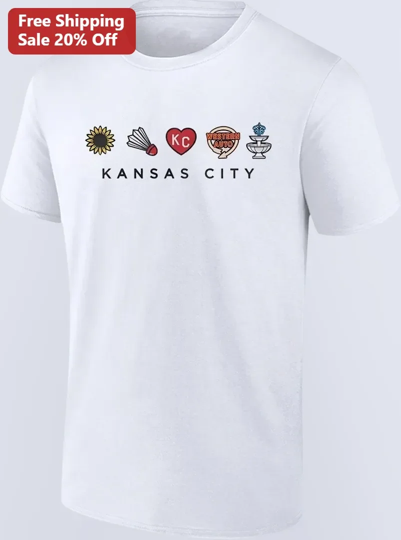 Kansas City Retro Landmarks Tee Unisex Graphic Shirt for Men Women Local Pride Gift