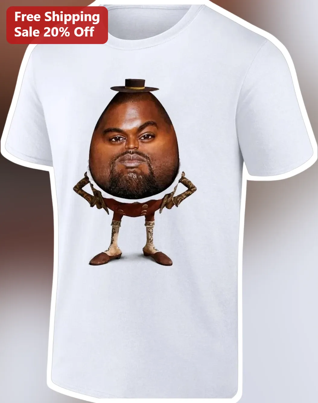 Kanye West Mr Potato Head Meme Graphic Tee Funny Hip Hop Parody Shirt for Men Women