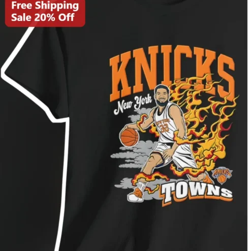 Karl-Anthony Towns Knicks New York TOWNS Graphic Tee for Men Women NBA Basketball Fan Gift