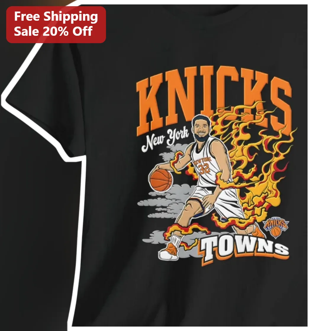 Karl-Anthony Towns Knicks New York TOWNS Graphic Tee for Men Women NBA Basketball Fan Gift