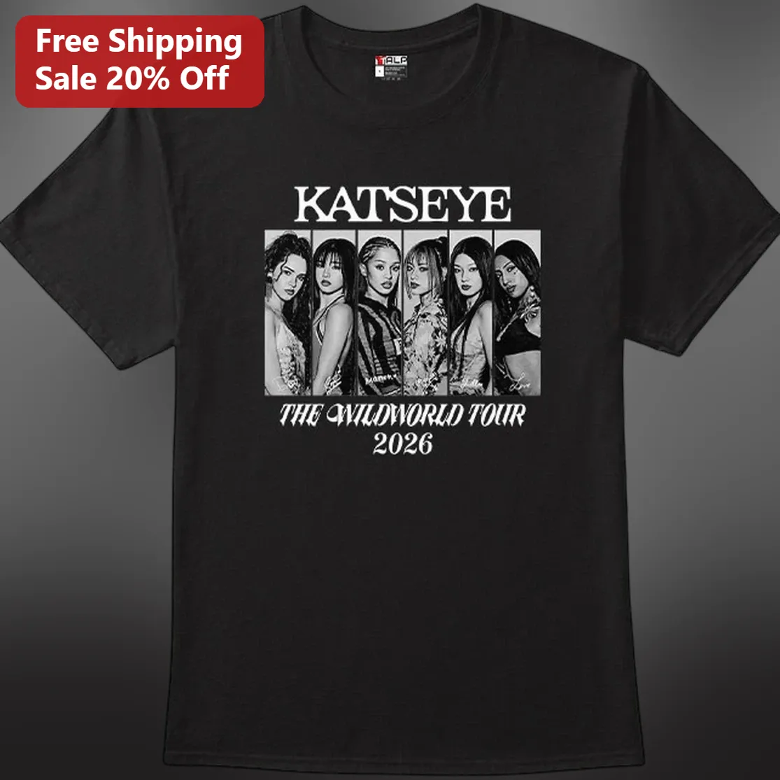 Katseye The Wildworld Tour 2026 Tee K-Pop Girl Group Concert Merch Gift for Fans