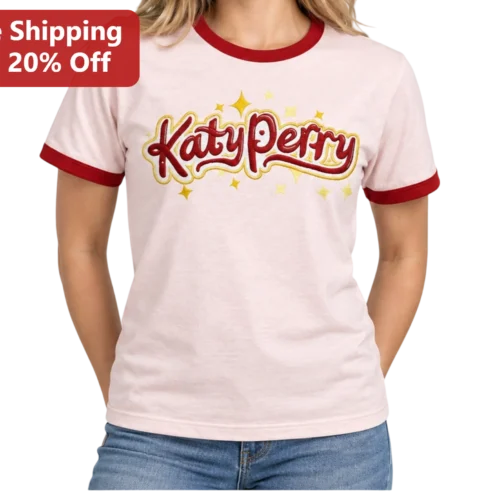 Katy Perry Tee Retro Y2K Pop Star Graphic T-Shirt for Women Fans