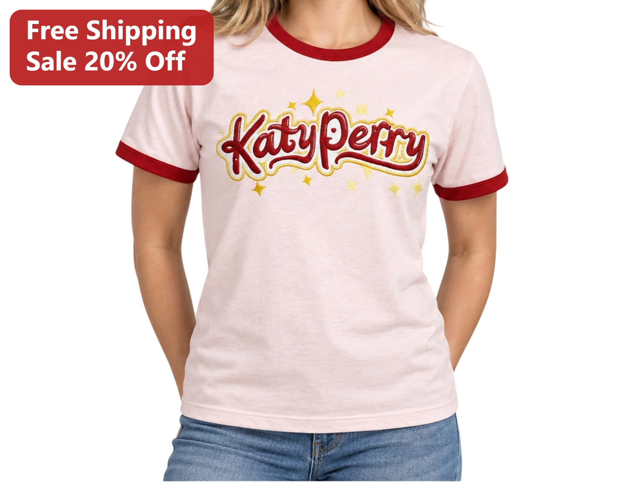 Katy Perry Tee Retro Y2K Pop Star Graphic T-Shirt for Women Fans