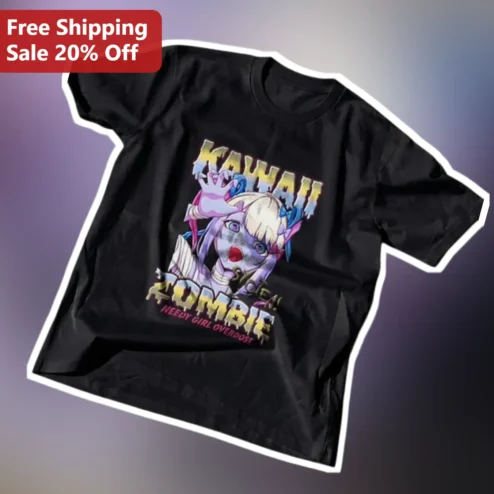 Kawaii Zombie Needy Girl Overdose Tee Cute Horror Anime Gamer Gift
