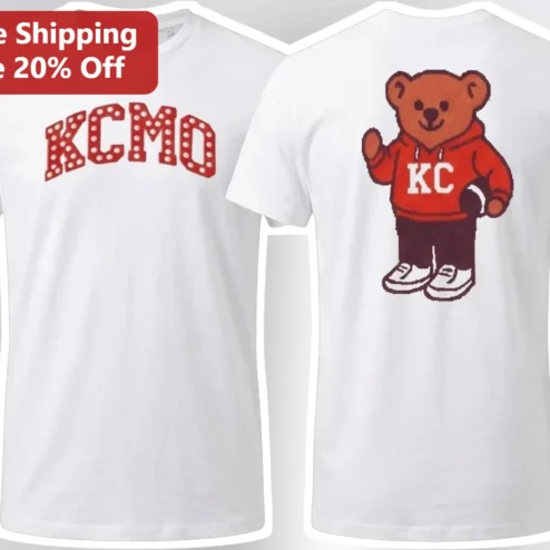 KCMO Tee Kansas City Pixel Art Bear Football Fan Vintage Collegiate Graphic T-Shirt