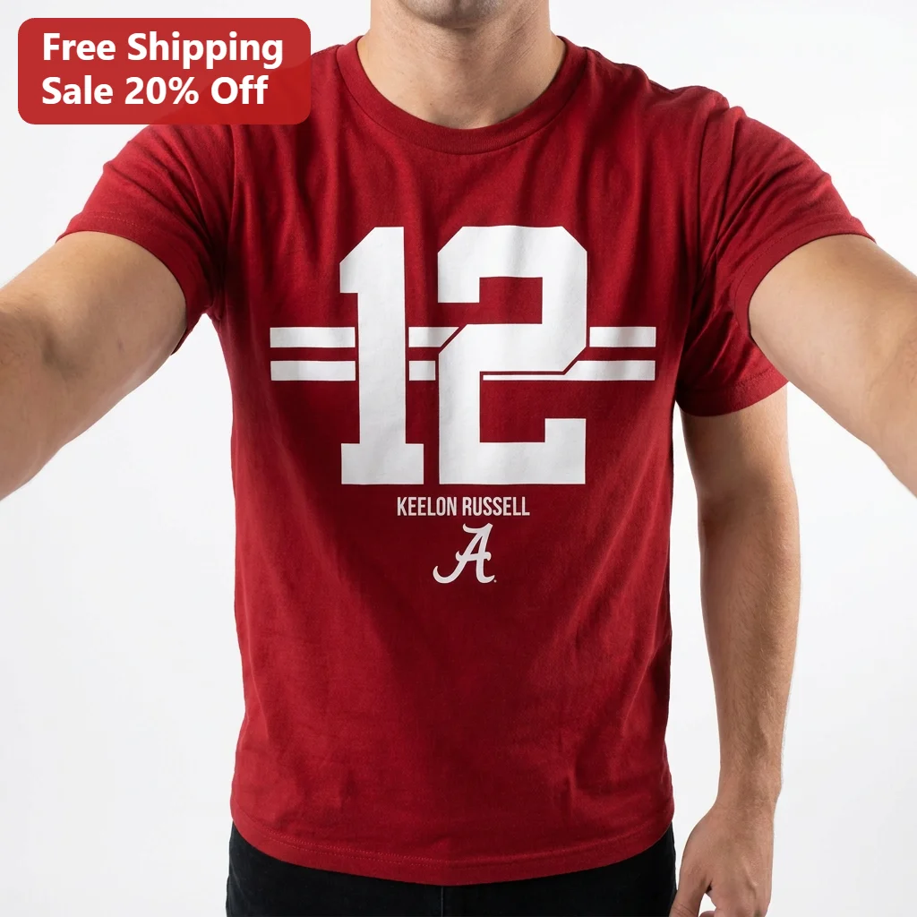 Keelon Russell Alabama Crimson Tide Number 12 Tee Gift for College Football Fans