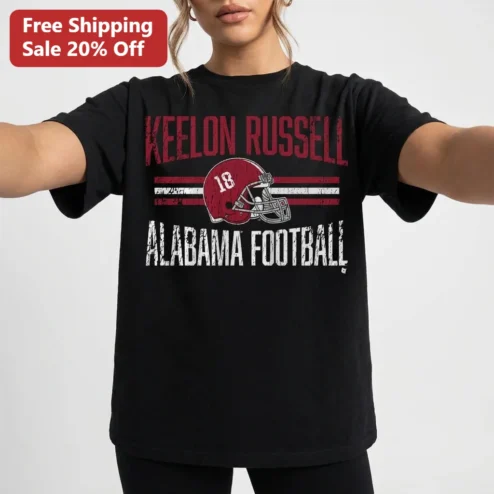 Keelon Russell Alabama Football Tee, Crimson Tide Vintage Graphic Tee Gift for College Football Fans