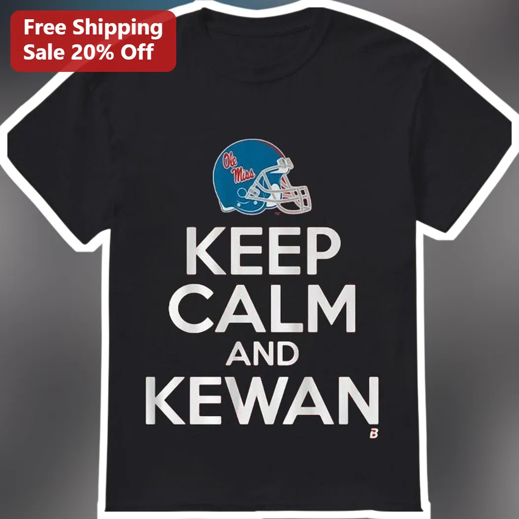 Keep Calm and Ole Miss Rebels Football Helmet Graphic Tee for Men Women College Fans