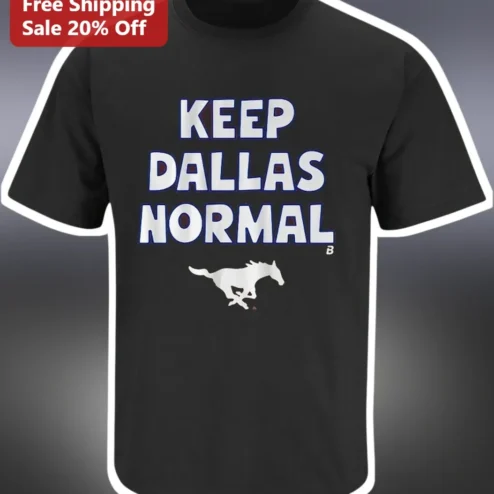 Keep Dallas Normal Graphic Tee Vintage Athletic Style Black Cotton Shirt