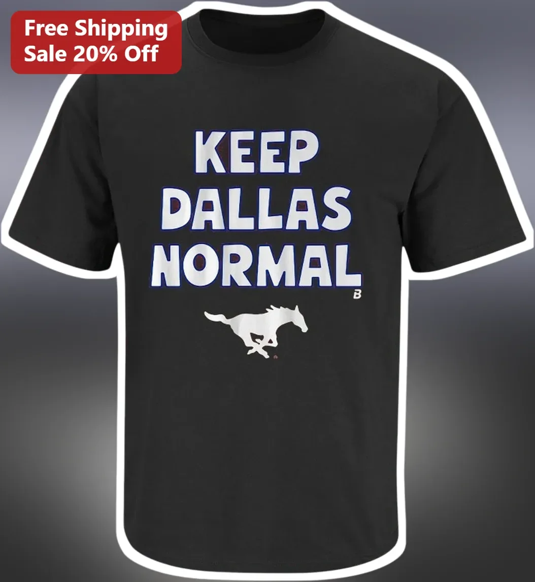Keep Dallas Normal Graphic Tee Vintage Athletic Style Black Cotton Shirt