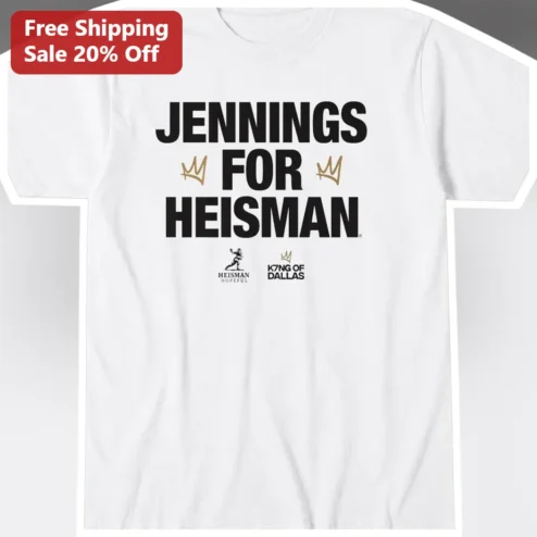 Kevin Jennings For Heisman K7NG Of Dallas Tee SMU Football Fan Gift