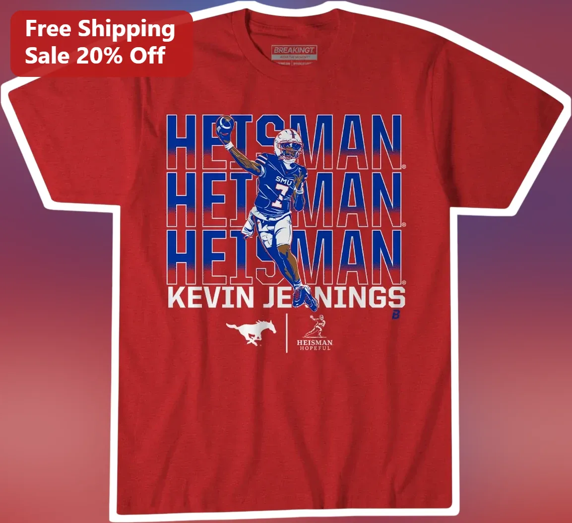 Kevin Jennings Heisman SMU Mustangs College Football Fan Graphic Tee