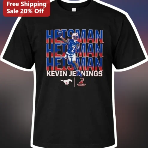 Kevin Jennings Heisman SMU Mustangs College Football Graphic Tee