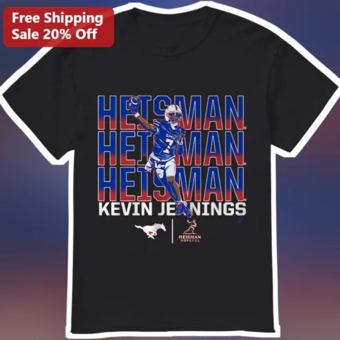 Kevin Jennings Heisman Tee K7ng of Dallas SMU Mustangs College Football Fan Shirt