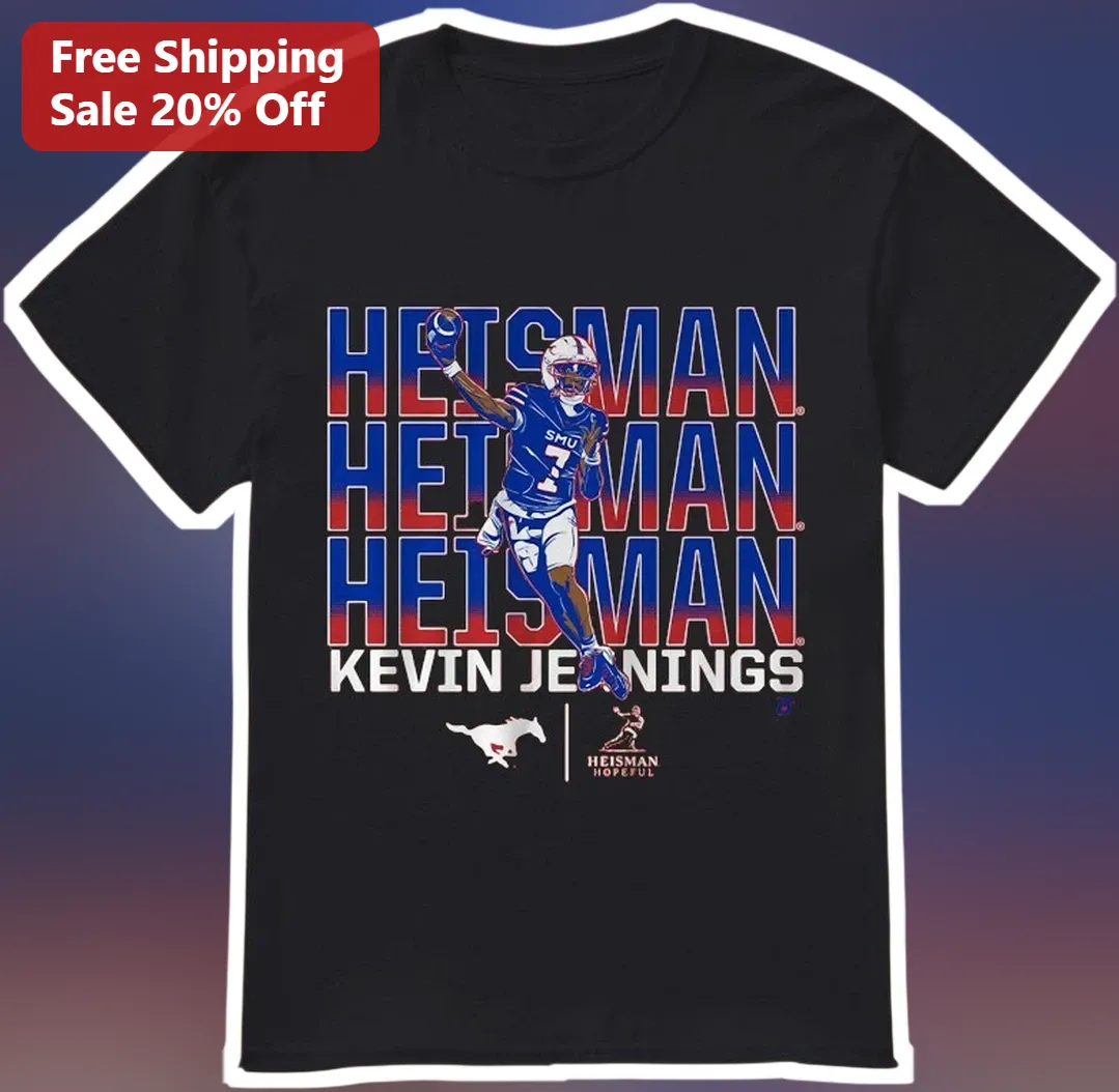 Kevin Jennings Heisman Tee K7ng of Dallas SMU Mustangs College Football Fan Shirt
