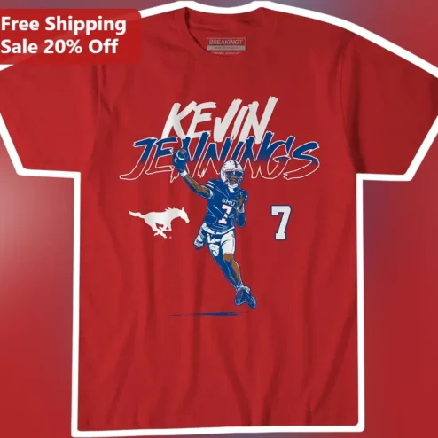 Kevin Jennings SMU Football Player Graphic Tee College Fan Gift
