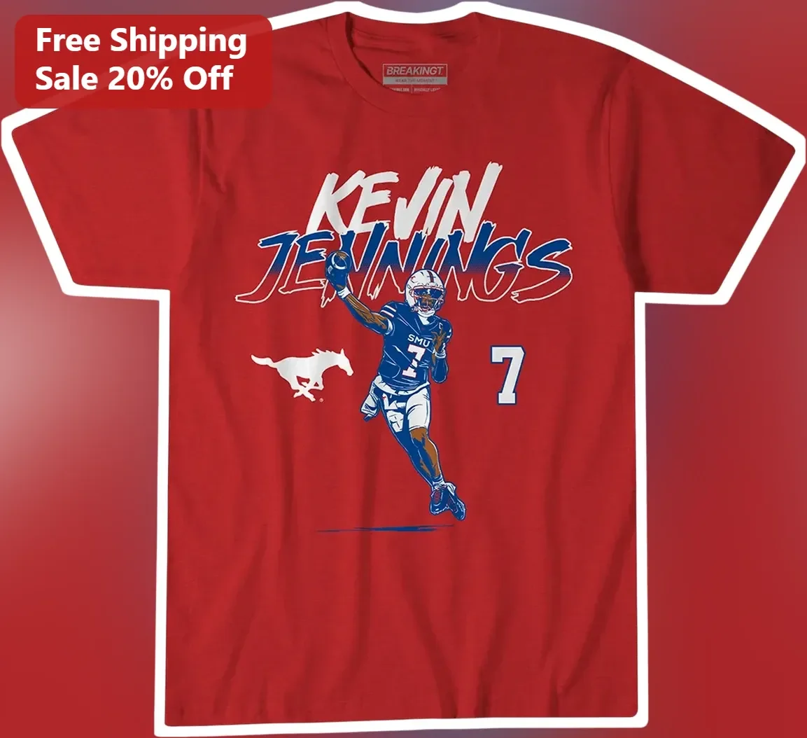 Kevin Jennings SMU Football Player Graphic Tee College Fan Gift