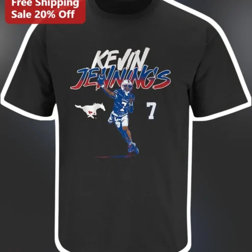 Kevin Jennings SMU Mustangs Football Player Graphic Tee