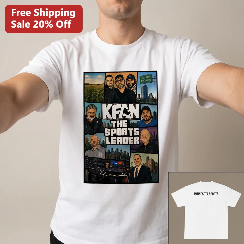 KFAN The Sports Leader Tee, Minnesota Sports Radio Fan Gift, Twin Cities Game Day Apparel