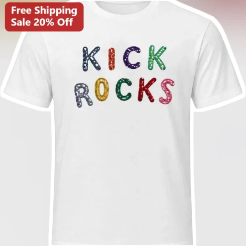 Kick Rocks Graphic Tee Funny Candy Lettering Kids Shirt
