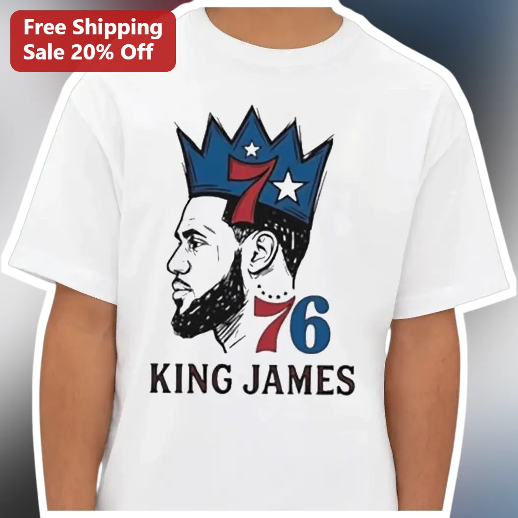 King James Tee LeBron James Philadelphia 76ers Basketball Fan Gift