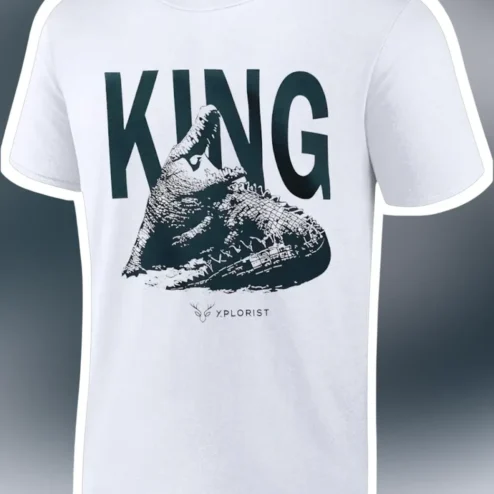 King Tee Alligator Graphic T-Shirt Vintage Distressed Reptile Swamp Culture Apparel
