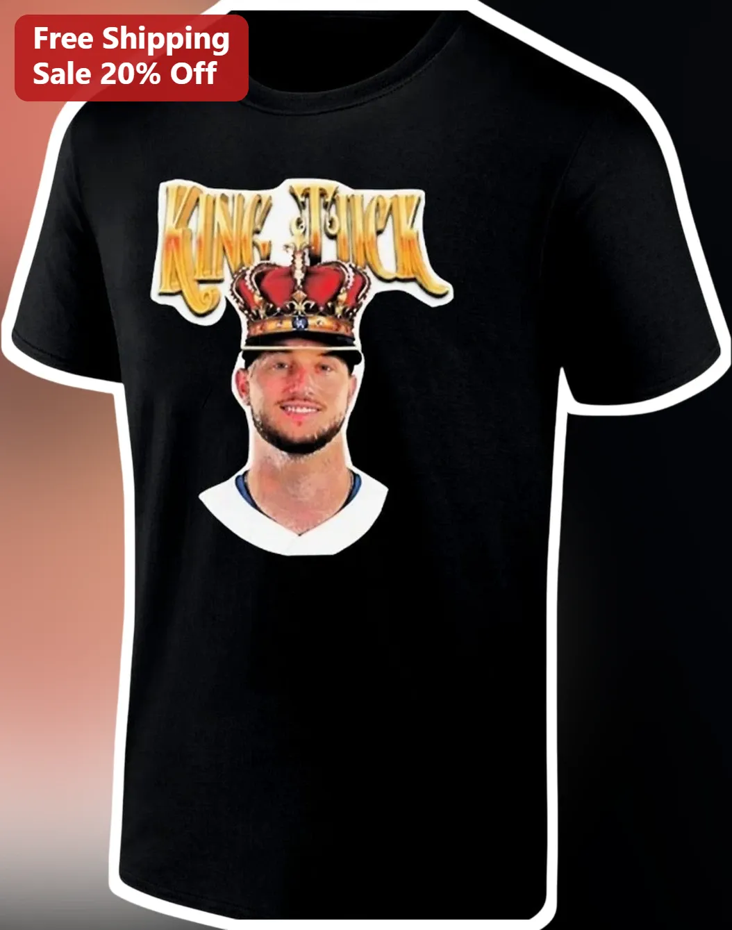 King Trick Paul Baseball Crown Graphic Tee for St. Louis Cardinals Fans