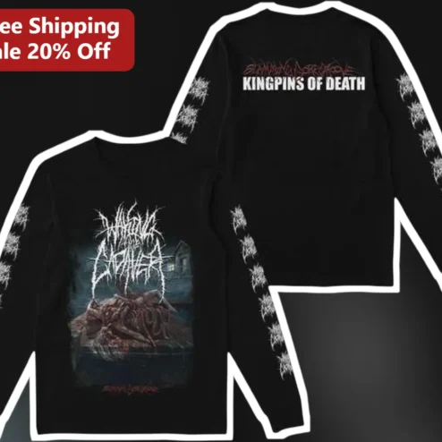 KINGPINS OF DEATH Long Sleeve Shirt Death Metal Band Merch Brutal Horror Graphic Tee