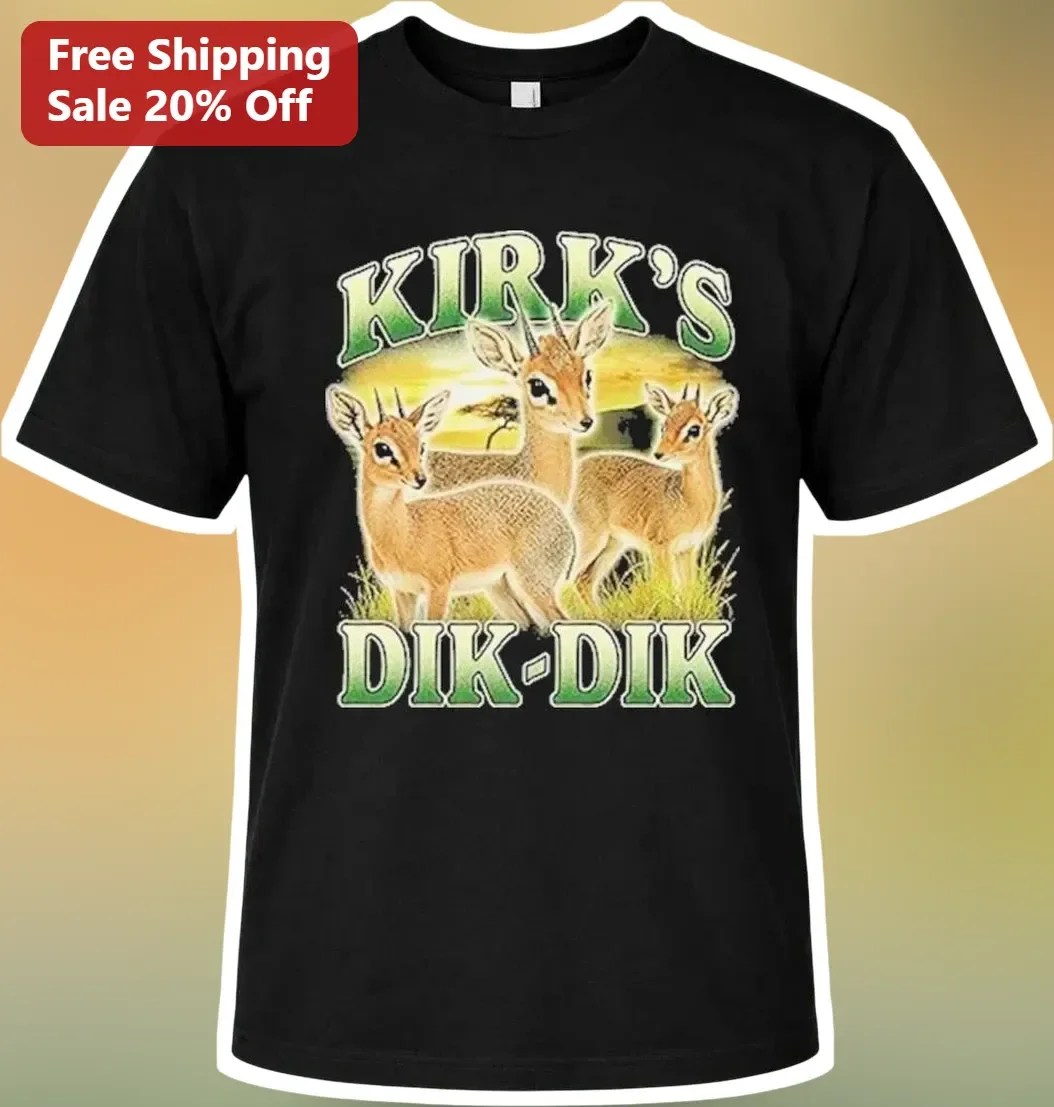 Kirk's Dik-Dik Tee Madoqua Kirkii Wildlife Illustration Retro Sitcom Gift