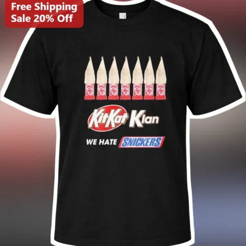 KitKat Klan We Hate Snickers Funny Candy Bar Rivalry Graphic Tee