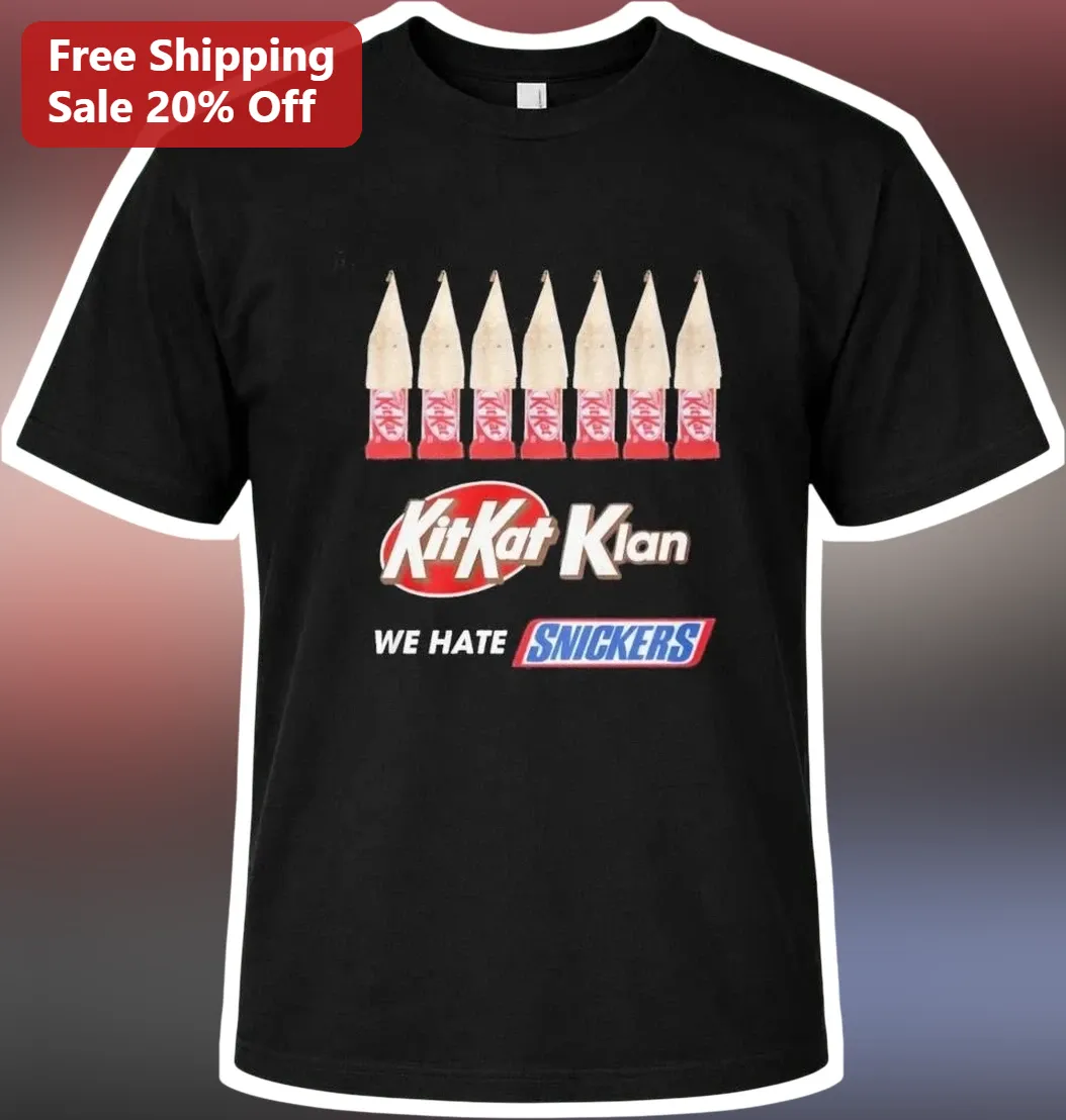 KitKat Klan We Hate Snickers Funny Candy Bar Rivalry Graphic Tee