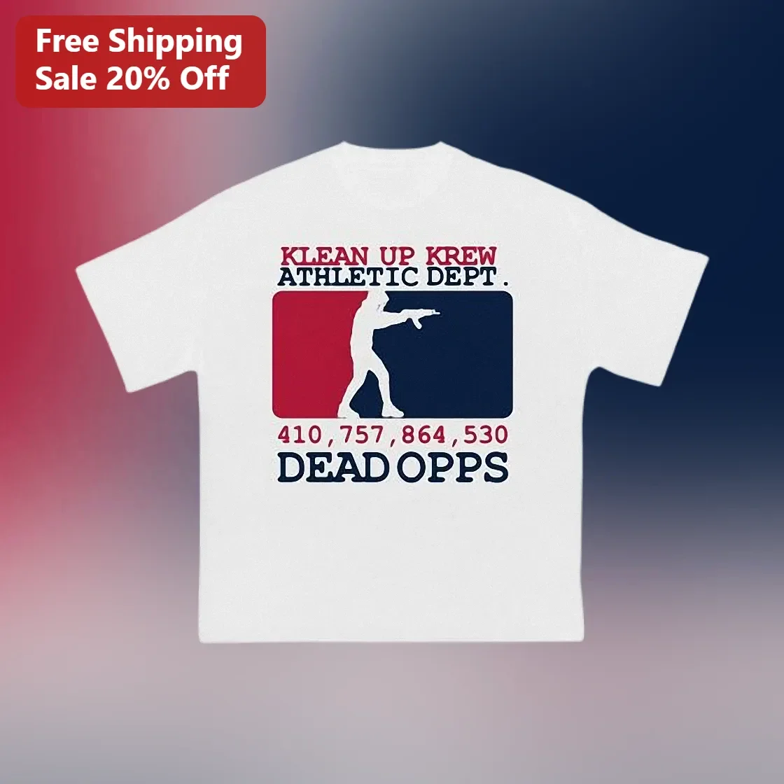 Klean Up Krew Athletic Dept Dead Opps Graphic Tee Streetwear Hip Hop Shirt