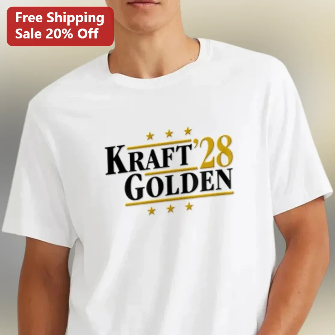 KRAFT '28 GOLDEN Tee Class of 2028 Graduation Gift for Seniors and Alumni