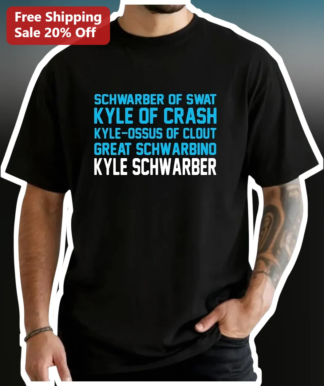 Kyle Schwarber Tee Schwarber of Swat The Great Schwarbino Funny Baseball Gift