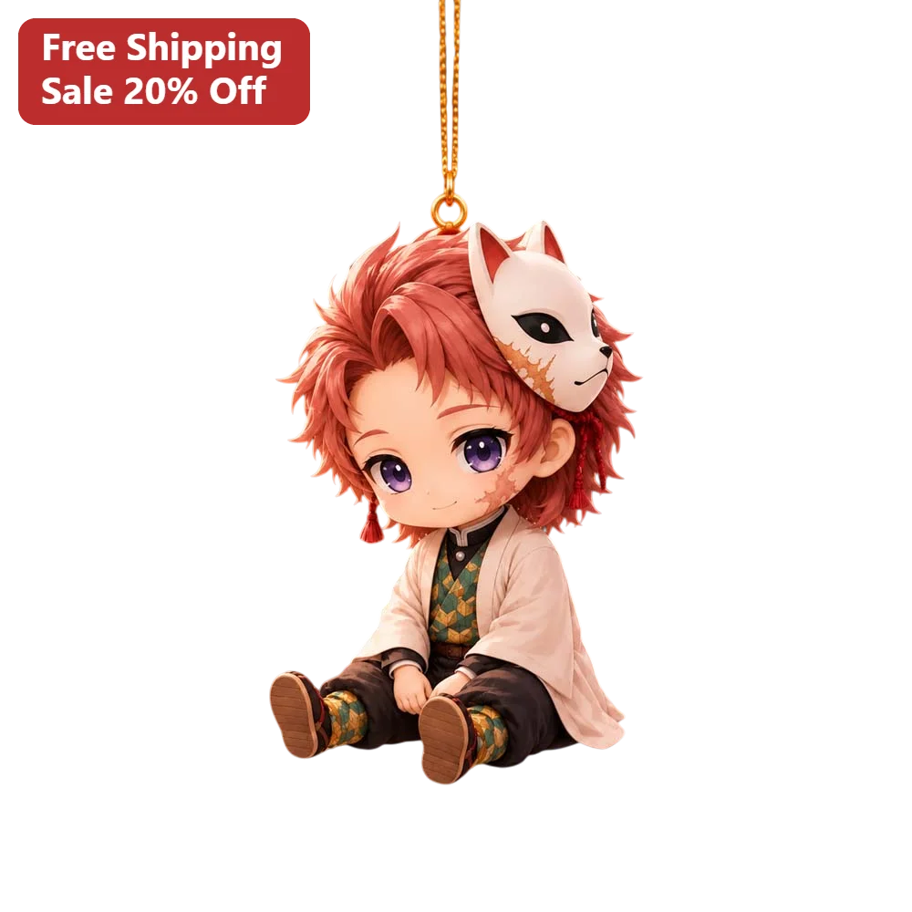 Kyojuro Rengoku Demon Slayer Chibi Ornament Kimetsu no Yaiba Fire Pillar Anime Christmas Gift for Fans