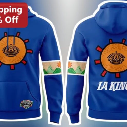 LA Kings Retro Sun Logo Pullover Hoodie Los Angeles Kings NHL Fan Apparel