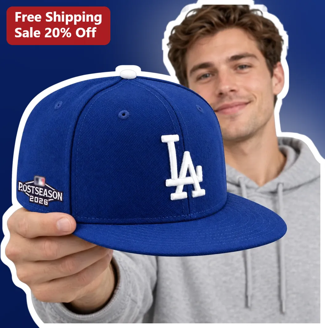 LA Postseason 2026 Hat Dodgers Playoff Snapback Cap For Baseball Fans
