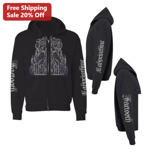 Labyrinthine Saetooth Gothic Metal Hoodie Dark Aesthetic Streetwear Zip Up Sweatshirt