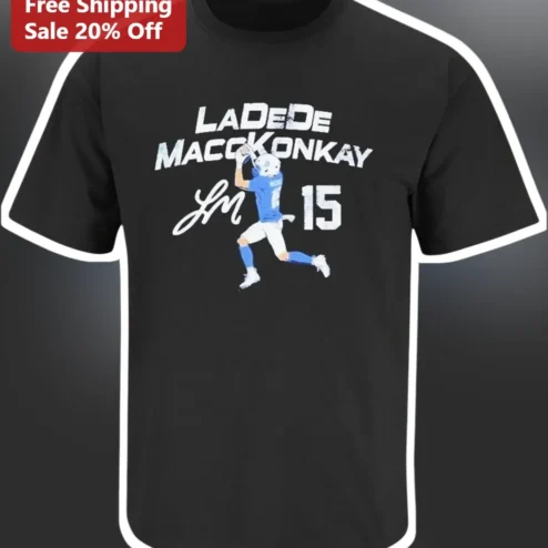 Ladd McConkey Los Angeles Chargers Football Player Silhouette Graphic Tee