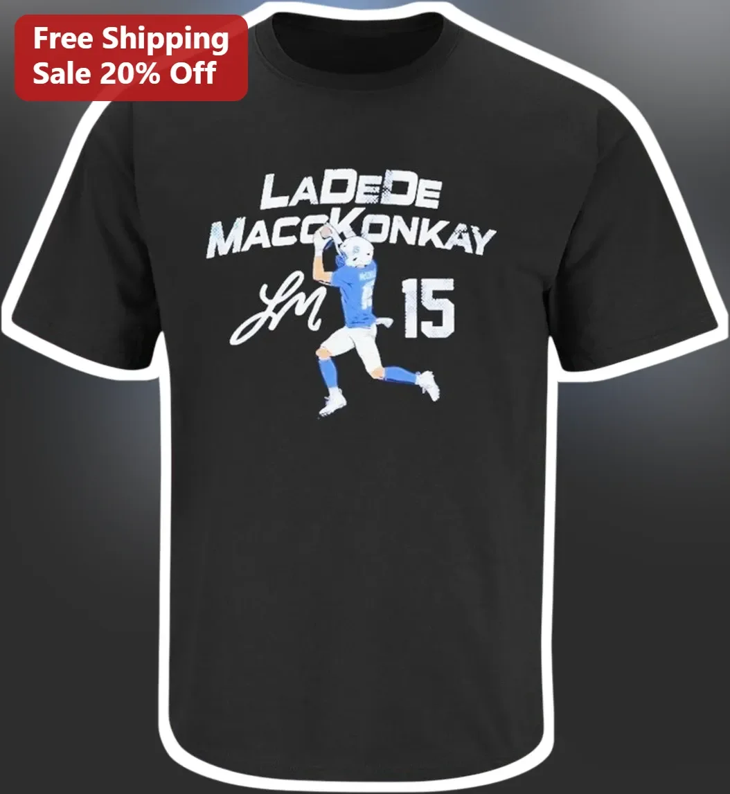 Ladd McConkey Los Angeles Chargers Football Player Silhouette Graphic Tee