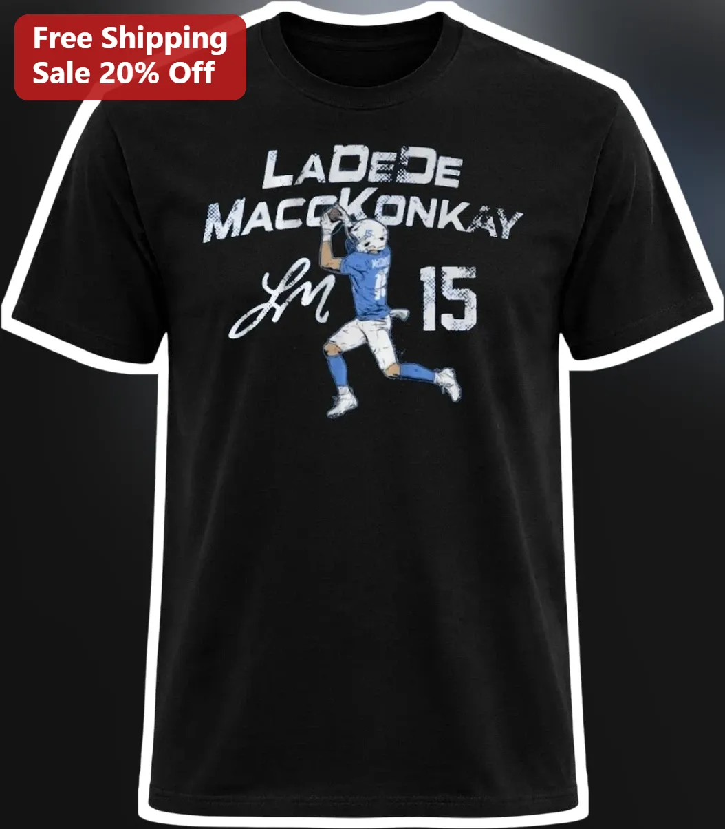 Ladd McConkey Los Angeles Chargers Football Player Silhouette Signature Tee