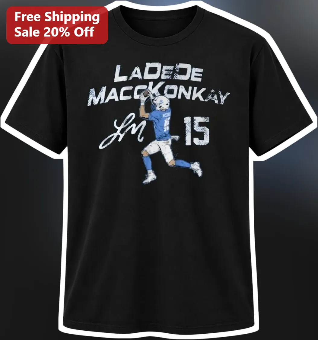 Ladd McConkey Los Angeles Chargers Vintage Distressed Football Player Graphic Tee for Men