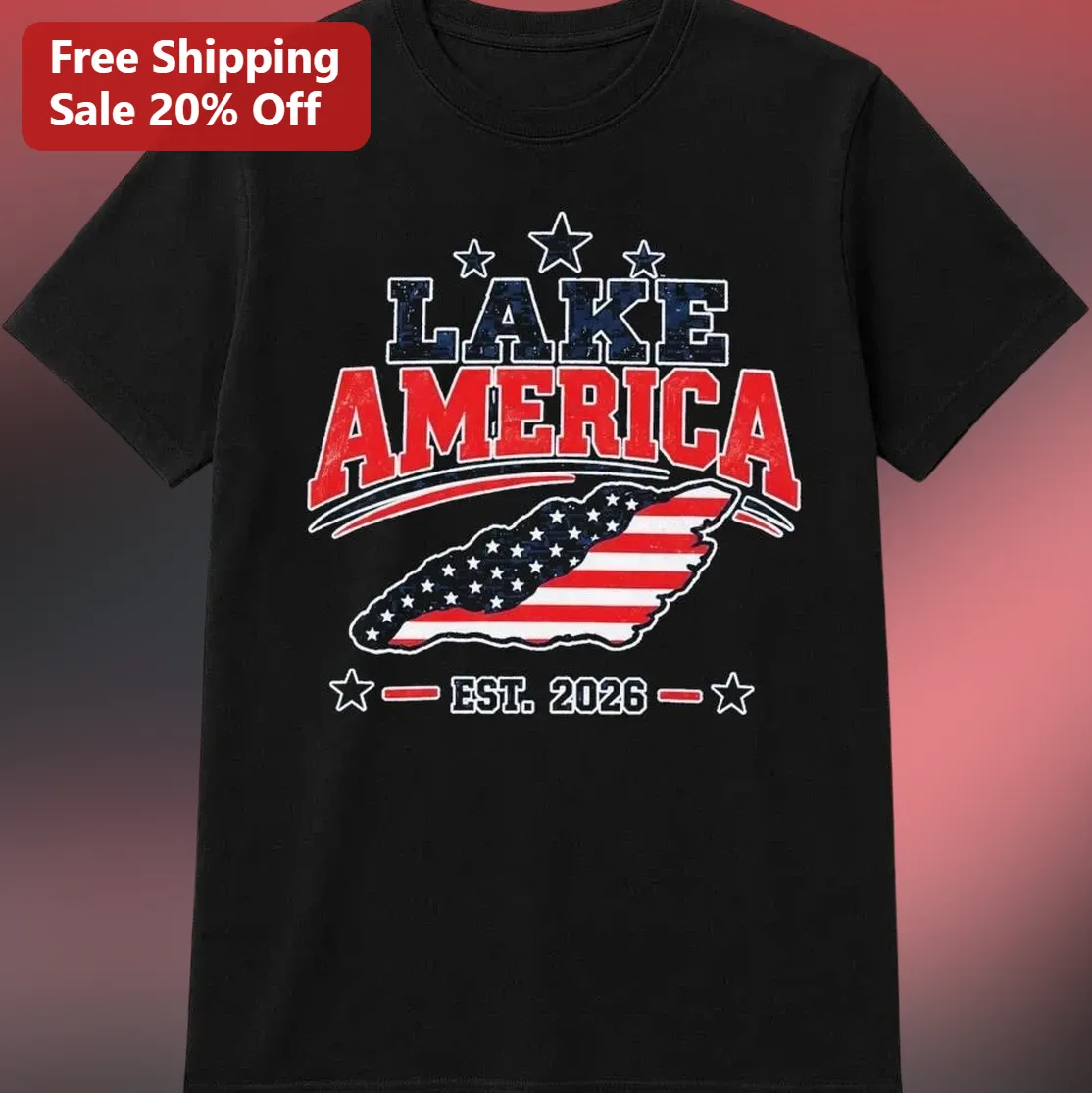Lake America Est. 2026 Tee Patriotic Lake Life 4th of July Gift