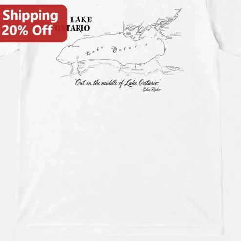 Lake Ontario Blue Rodeo Lyric Vintage Map Graphic Tee