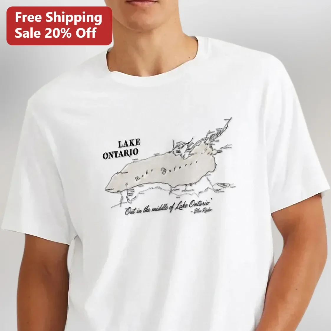 Lake Ontario Out In The Middle Of Lake Ontario Graphic Tee For Men Women