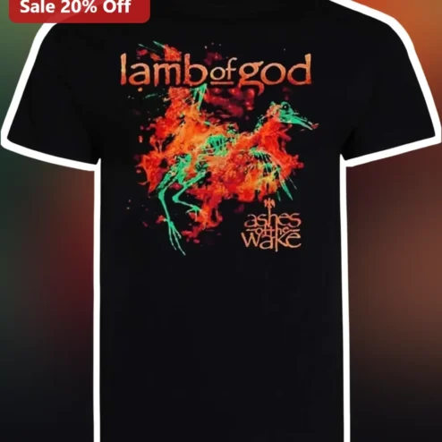 Lamb of God Ashes of the Wake Tee Heavy Metal Band Merch Graphic T-Shirt